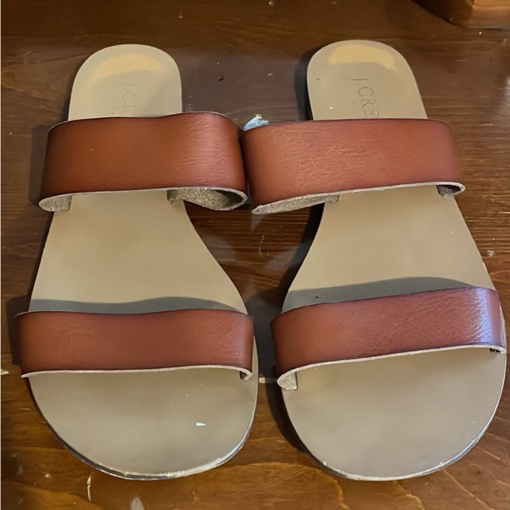 J. Crew Tan Leather Sandals